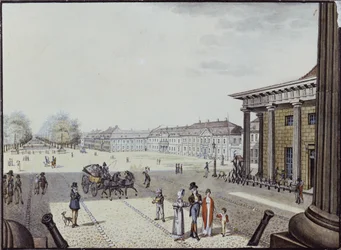 Paris Square, Berlin (penna och bläck och wc på papper)